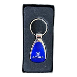 2021 Acura Authentic Logo Key Chain Blue Metal Teardrop Fob Ring Tear Dr…